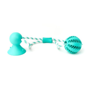 Жевательная игрушка для собак, мяч на присоске «Чистые Клыки», 50 см х 7 см